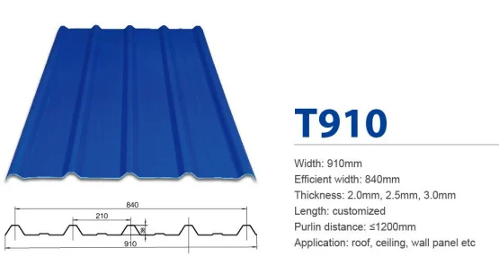 blue UPVC roofling