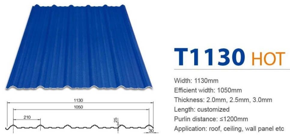 T1130-UPVC roofling